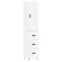 Aparador alto madera contrachapada blanco 34,5x34x180 cm de , Aparadores - Ref: Foro24-3200169, Precio: 117,91 €, Descuento: %