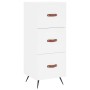 Aparador alto madera contrachapada blanco 34,5x34x180 cm de , Aparadores - Ref: Foro24-3200169, Precio: 117,91 €, Descuento: %