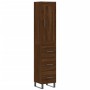 Aparador alto madera contrachapada roble marrón 34,5x34x180 cm de , Aparadores - Ref: Foro24-3200224, Precio: 121,92 €, Descu...