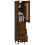 Aparador alto madera contrachapada roble marrón 34,5x34x180 cm de , Aparadores - Ref: Foro24-3200224, Precio: 121,92 €, Descu...