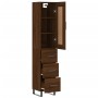 Aparador alto madera contrachapada roble marrón 34,5x34x180 cm de , Aparadores - Ref: Foro24-3200224, Precio: 121,92 €, Descu...