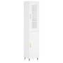 Aparador alto madera contrachapada blanco 34,5x34x180 cm de , Aparadores - Ref: Foro24-3199153, Precio: 102,73 €, Descuento: %