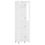 Aparador alto madera contrachapada blanco 34,5x34x180 cm de , Aparadores - Ref: Foro24-3199153, Precio: 102,73 €, Descuento: %