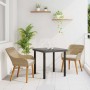 Conjunto de Comedor de Jardín 3 pcs Beige ratán sintético en Mesas de jardín | Comprar online en Foru.es