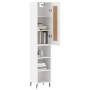 Aparador alto madera contrachapada blanco 34,5x34x180 cm de , Aparadores - Ref: Foro24-3200337, Precio: 95,03 €, Descuento: %
