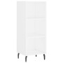 Aparador alto madera contrachapada blanco 34,5x34x180 cm de , Aparadores - Ref: Foro24-3200337, Precio: 95,03 €, Descuento: %