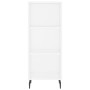Aparador alto madera contrachapada blanco 34,5x34x180 cm de , Aparadores - Ref: Foro24-3200337, Precio: 95,03 €, Descuento: %