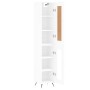 Aparador alto madera contrachapada blanco 34,5x34x180 cm de , Aparadores - Ref: Foro24-3200361, Precio: 104,54 €, Descuento: %
