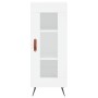 Aparador alto madera contrachapada blanco 34,5x34x180 cm de , Aparadores - Ref: Foro24-3200361, Precio: 104,54 €, Descuento: %