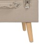Taburete de almacenamiento 40 cm beige de tela en Bancos para recibidores y almacenamiento | Comprar online en Foru.es