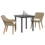 Conjunto de Comedor de Jardín 3 pcs Beige ratán sintético en Mesas de jardín | Comprar online en Foru.es