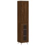 Aparador alto madera contrachapada roble marrón 34,5x34x180 cm de , Aparadores - Ref: Foro24-3200368, Precio: 108,42 €, Descu...