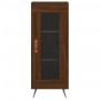 Aparador alto madera contrachapada roble marrón 34,5x34x180 cm de , Aparadores - Ref: Foro24-3200368, Precio: 108,42 €, Descu...