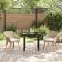 Conjunto de Comedor de Jardín 3 pcs Beige ratán sintético en Mesas de jardín | Comprar online en Foru.es
