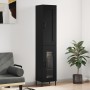 Aparador de madera contrachapada negro 34,5x34x180 cm de , Aparadores - Ref: Foro24-3200394, Precio: 110,13 €, Descuento: %