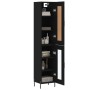 Aparador de madera contrachapada negro 34,5x34x180 cm de , Aparadores - Ref: Foro24-3200394, Precio: 110,13 €, Descuento: %