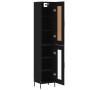 Aparador de madera contrachapada negro 34,5x34x180 cm de , Aparadores - Ref: Foro24-3200394, Precio: 110,13 €, Descuento: %