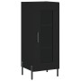 Aparador de madera contrachapada negro 34,5x34x180 cm de , Aparadores - Ref: Foro24-3200394, Precio: 110,13 €, Descuento: %