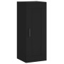Aparador de madera contrachapada negro 34,5x34x180 cm de , Aparadores - Ref: Foro24-3200394, Precio: 110,13 €, Descuento: %