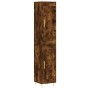 Aparador de madera contrachapada roble ahumado 34,5x34x180 cm de , Aparadores - Ref: Foro24-3200446, Precio: 100,61 €, Descue...