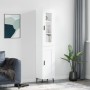 Aparador alto madera contrachapada blanco 34,5x34x180 cm de , Aparadores - Ref: Foro24-3199505, Precio: 105,77 €, Descuento: %