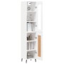 Aparador alto madera contrachapada blanco 34,5x34x180 cm de , Aparadores - Ref: Foro24-3199505, Precio: 105,77 €, Descuento: %