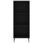 Aparador de madera contrachapada negro 34,5x34x180 cm de , Aparadores - Ref: Foro24-3199378, Precio: 100,59 €, Descuento: %