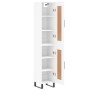 Aparador alto madera contrachapada blanco 34,5x34x180 cm de , Aparadores - Ref: Foro24-3200473, Precio: 106,73 €, Descuento: %