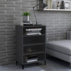 Aparador de madera contrachapada gris brillante 57x35x90 cm de vidaXL, Aparadores - Ref: Foro24-806138, Precio: 54,06 €, Desc...