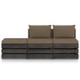 Muebles de jardín 3 piezas con cojines madera impregnada gris de , Conjuntos de jardín - Ref: Foro24-3068188, Precio: 248,88 ...