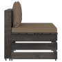Muebles de jardín 3 piezas con cojines madera impregnada gris de , Conjuntos de jardín - Ref: Foro24-3068188, Precio: 248,88 ...