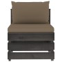 Muebles de jardín 3 piezas con cojines madera impregnada gris de , Conjuntos de jardín - Ref: Foro24-3068188, Precio: 248,88 ...