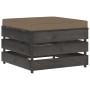 Muebles de jardín 3 piezas con cojines madera impregnada gris de , Conjuntos de jardín - Ref: Foro24-3068188, Precio: 248,88 ...