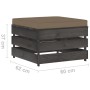 Muebles de jardín 3 piezas con cojines madera impregnada gris de , Conjuntos de jardín - Ref: Foro24-3068188, Precio: 248,88 ...