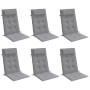 Cojines de silla con respaldo alto 6 uds tela Oxford gris de , Cojines para sillas y sofás - Ref: Foro24-361879, Precio: 123,...