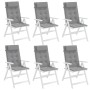 Cojines de silla con respaldo alto 6 uds tela Oxford gris de , Cojines para sillas y sofás - Ref: Foro24-361879, Precio: 123,...