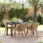 Conjunto de Comedor de Jardín 5 pcs Beige ratán sintético en Mesas de jardín | Comprar online en Foru.es
