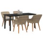 Conjunto de Comedor de Jardín 5 pcs Beige ratán sintético en Mesas de jardín | Comprar online en Foru.es