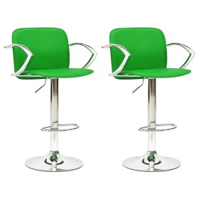Taburetes de cocina 2 unidades cuero artificial verde de , Taburetes de cocina - Ref: Foro24-324709, Precio: 153,84 €, Descue...