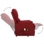 Sillón de masaje elevable tela rojo tinto de , Sillones de masaje eléctricos - Ref: Foro24-329752, Precio: 320,61 €, Descuent...