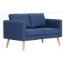 Sofá de 2 plazas de tela azul de , Sofás - Ref: Foro24-281355, Precio: 304,24 €, Descuento: %