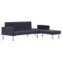 Sofá cama en forma de L poliéster gris oscuro de , Sofás - Ref: Foro24-282230, Precio: 444,30 €, Descuento: %