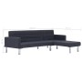 Sofá cama en forma de L poliéster gris oscuro de , Sofás - Ref: Foro24-282230, Precio: 444,30 €, Descuento: %