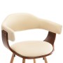 Sillas de comedor 2 uds cuero sintético y madera curvada crema de , Sillas de comedor - Ref: Foro24-283139, Precio: 256,68 €,...
