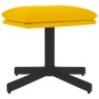 Reposapiés de terciopelo amarillo mostaza 60x60x36 cm de , Otomanas - Ref: Foro24-341633, Precio: 48,87 €, Descuento: %