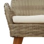 Conjunto de Comedor de Jardín 7 pcs Beige ratán sintético en Mesas de jardín | Comprar online en Foru.es