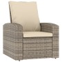 Sillón reclinable jardín y cojines ratán sintético marrón claro de , Sillas de jardín - Ref: Foro24-364103, Precio: 277,03 €,...