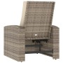 Sillón reclinable jardín y cojines ratán sintético marrón claro de , Sillas de jardín - Ref: Foro24-364103, Precio: 277,03 €,...