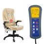 Silla de oficina de masaje de cuero sintético color crema de , Sillas de oficina - Ref: Foro24-20238, Precio: 245,15 €, Descu...