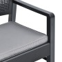 Set de muebles de jardín 3 piezas con cojines plástico gris de vidaXL, Conjuntos de jardín - Ref: Foro24-315855, Precio: 184,...